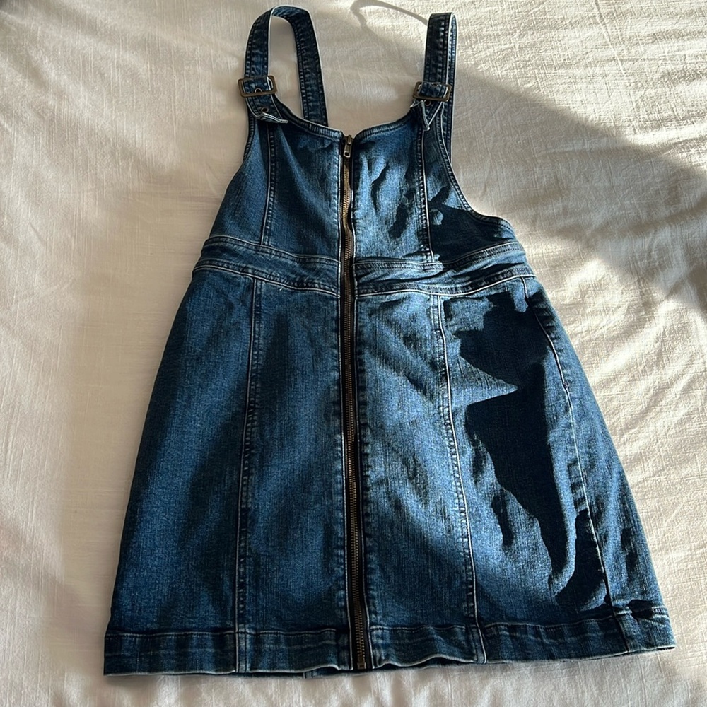 denim dress with working zipper overall type top pacsun brand size M